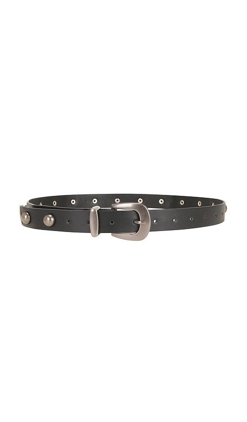 8 other reasons black leather belt in black.