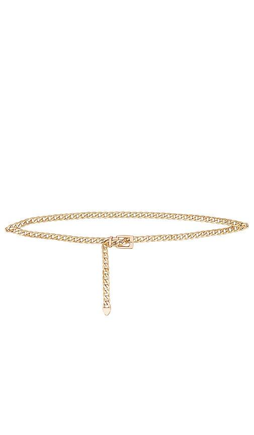 8 other reasons chain link belt in metallic gold.
