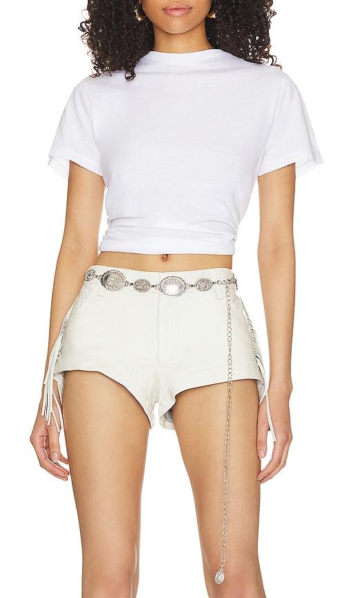 8 other reasons concho belt in metallic silver.