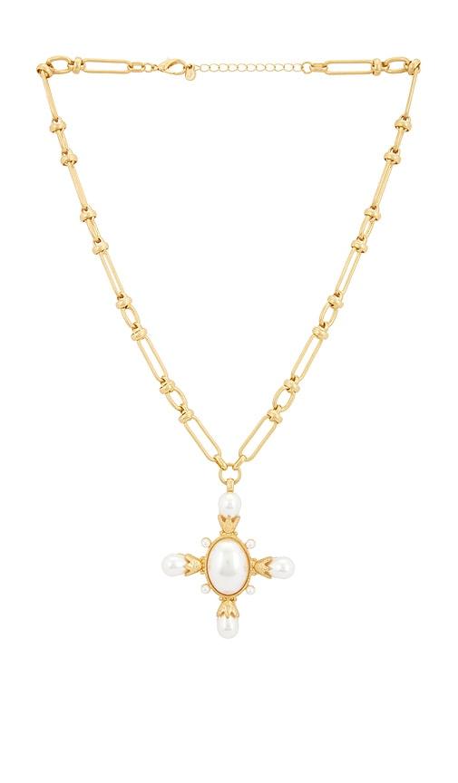 8 other reasons cross pendant in white.
