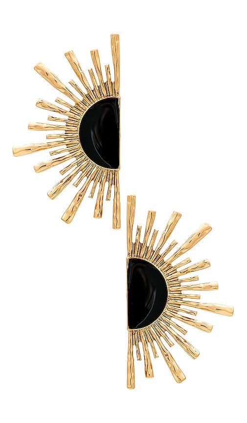 8 other reasons desert sun earrings in metallic gold.