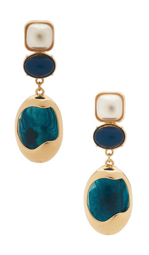 8 other reasons doloris drop earrings in teal.