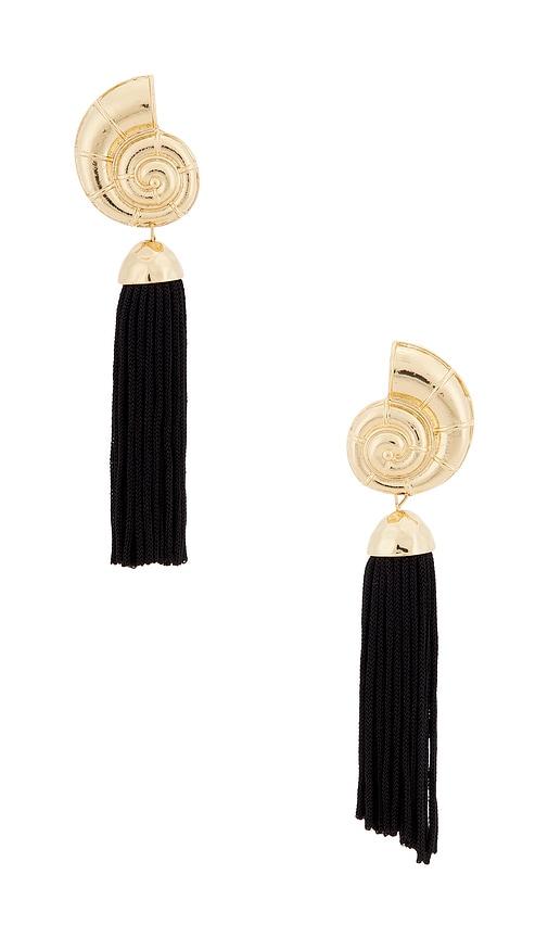 8 other reasons elegant tassel earrings in black.