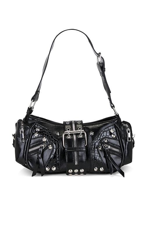8 other reasons faux nappa shoulder bag in black.