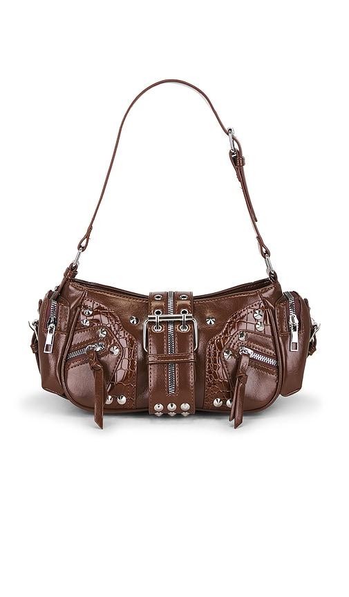 8 other reasons faux nappa shoulder bag in brown.