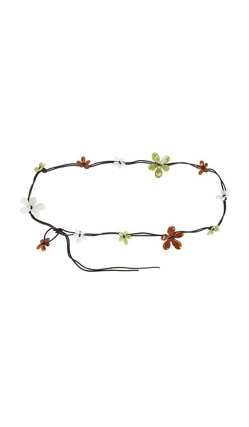 8 other reasons floral belt in black.