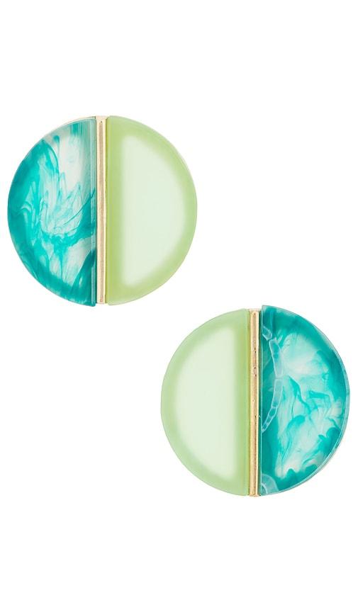8 other reasons half-and-half stud earrings in green.