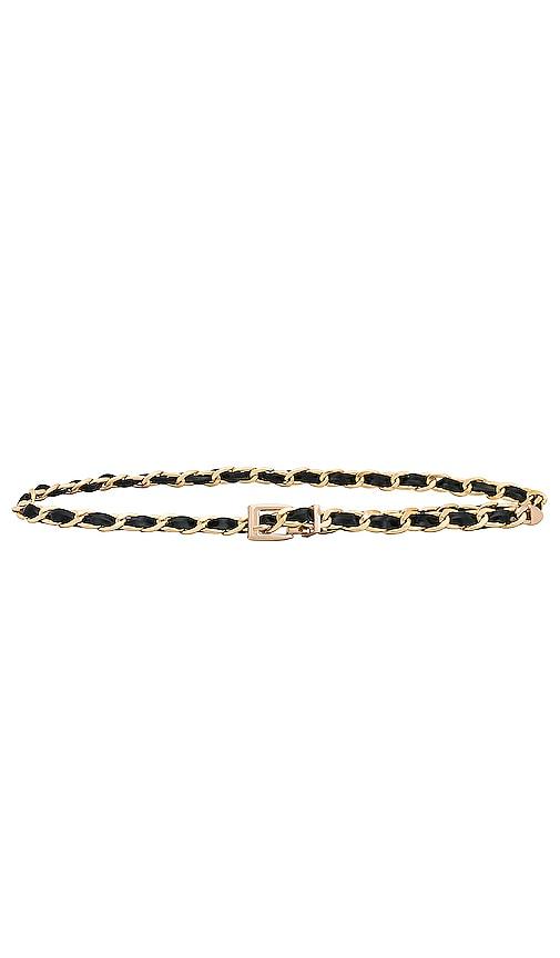8 other reasons leather chain belt in black.