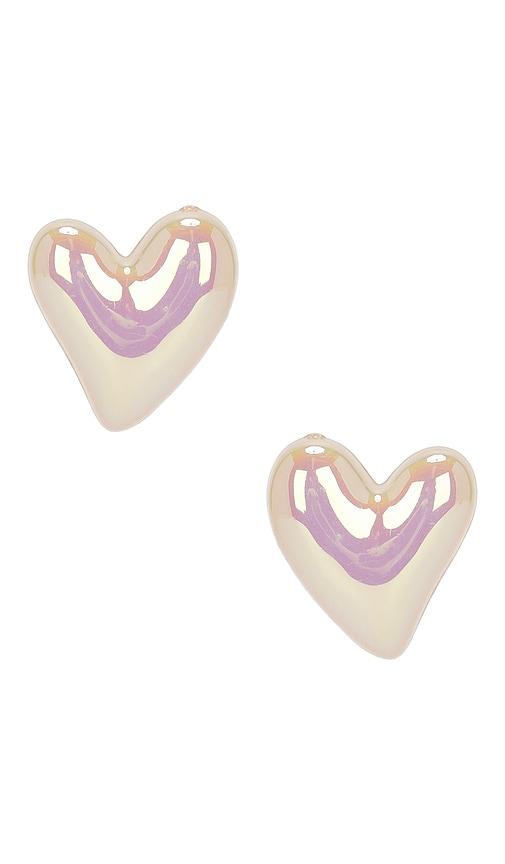 8 other reasons locket dainty stud earrings in metallic gold.