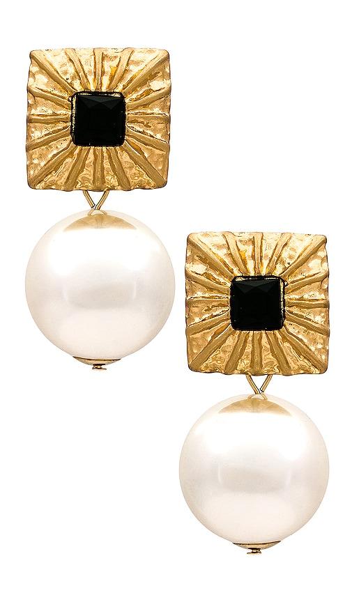 8 other reasons london earrings in metallic gold.