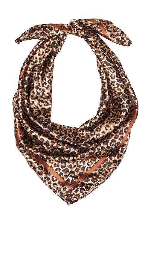8 other reasons luxurious satin scarf in brown.