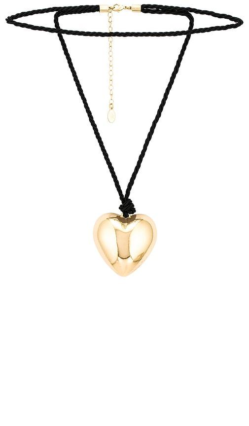 8 other reasons metallic heart choker in metallic gold.