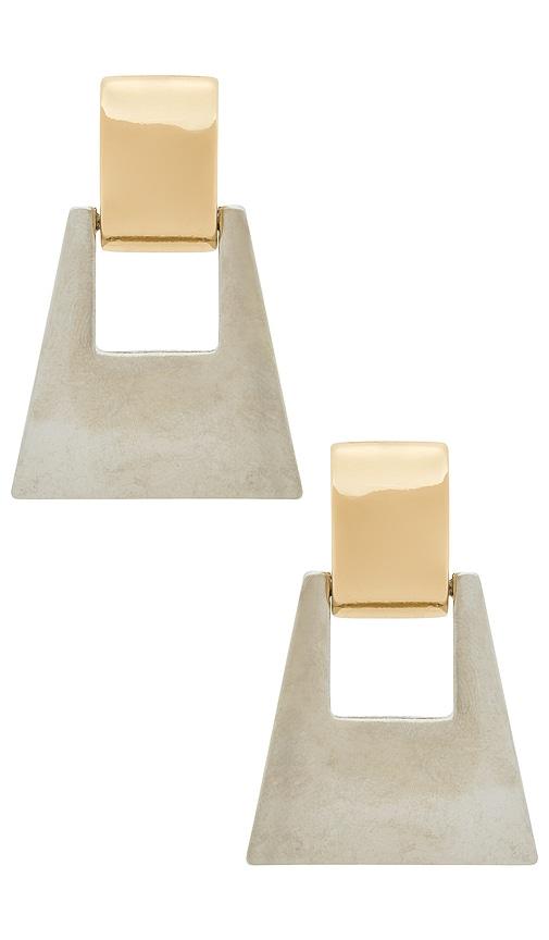 8 other reasons mezi earrings in metallic gold,metallic silver.