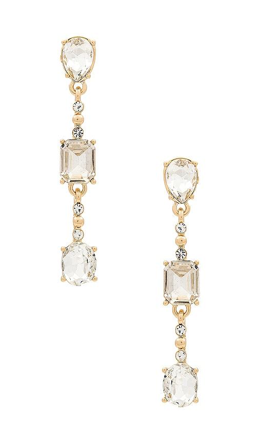 8 other reasons mixed drop earring in metallic gold.
