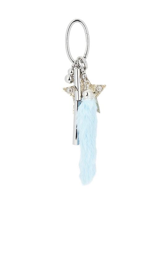 8 other reasons mountain keychain in baby blue.