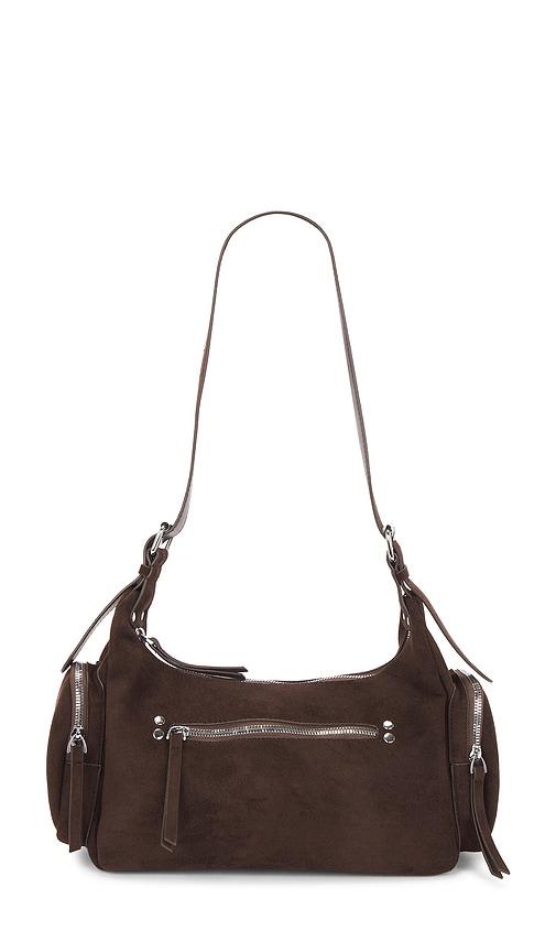 8 other reasons nappa faux suede shoulder bag in brown.