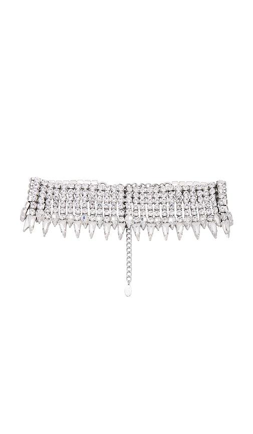 8 other reasons necklace in metallic silver.