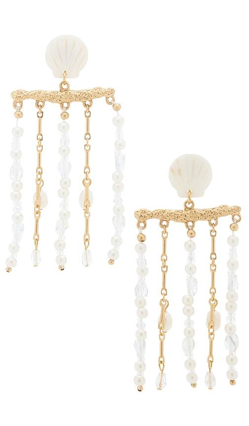 8 other reasons shell dangle earrings in gold.