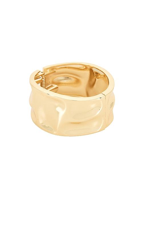 8 other reasons statement cuff in metallic gold.