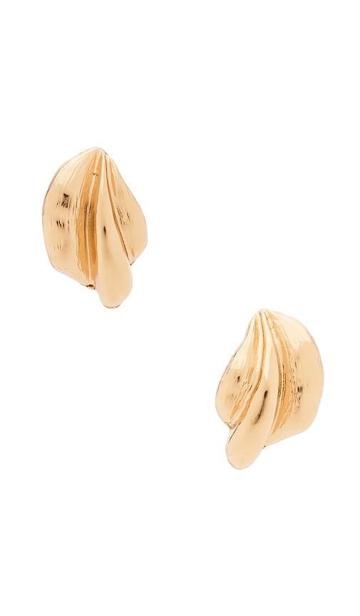 8 other reasons sylvie studs earrings in metallic gold.