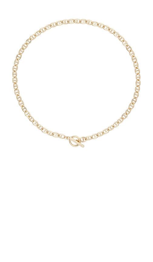 8 other reasons toggle chain necklace in metallic gold.