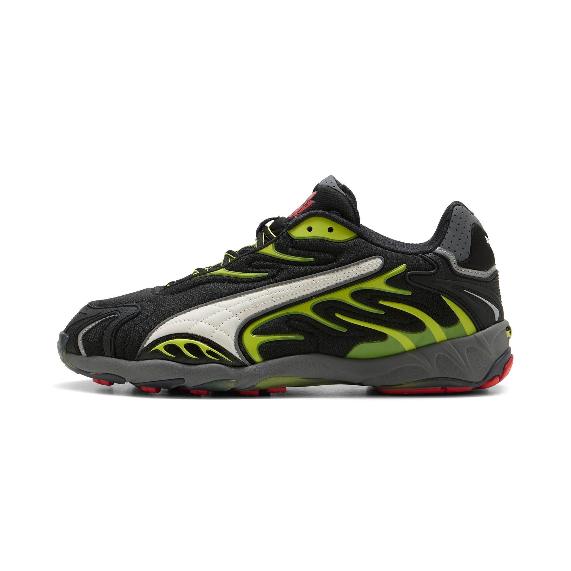 a$ap rocky x puma inhale mesh sneakers in black, size 5.5