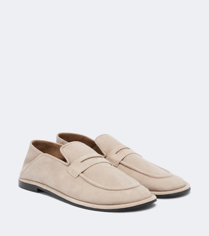a. emery clarence suede penny loafers