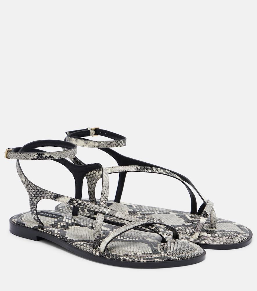 a. emery edna snake-effect leather sandals