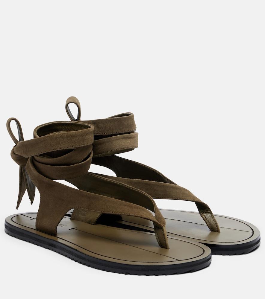 a. emery elmer suede thong sandals