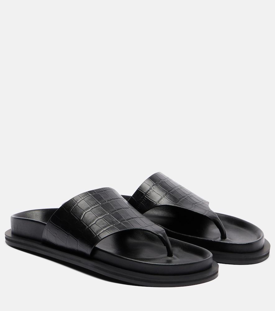 a. emery imara croc-effect leather thong sandals