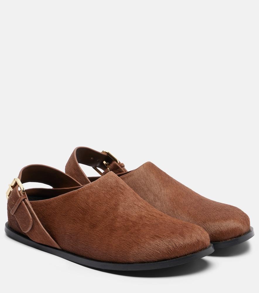a. emery louis calf hair clogs