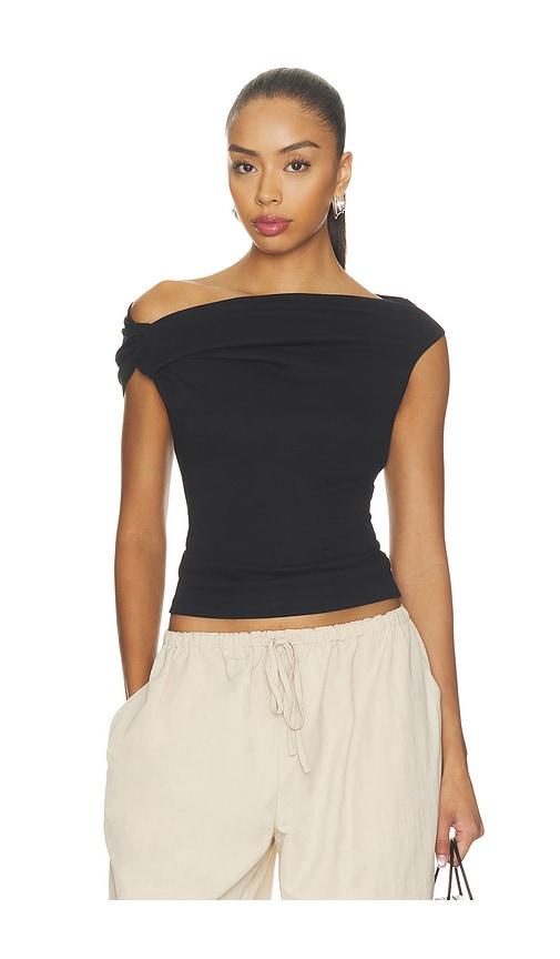 a.l.c. cece tee in black. - size l (also in m, s, xs)