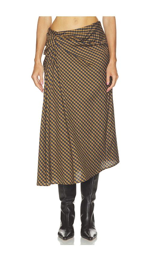 a.l.c. jean skirt in multi. - size 2 (also in 4, 6)