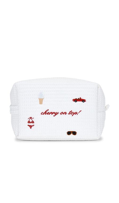 abbode cherry on top waffle pouch in cloud.