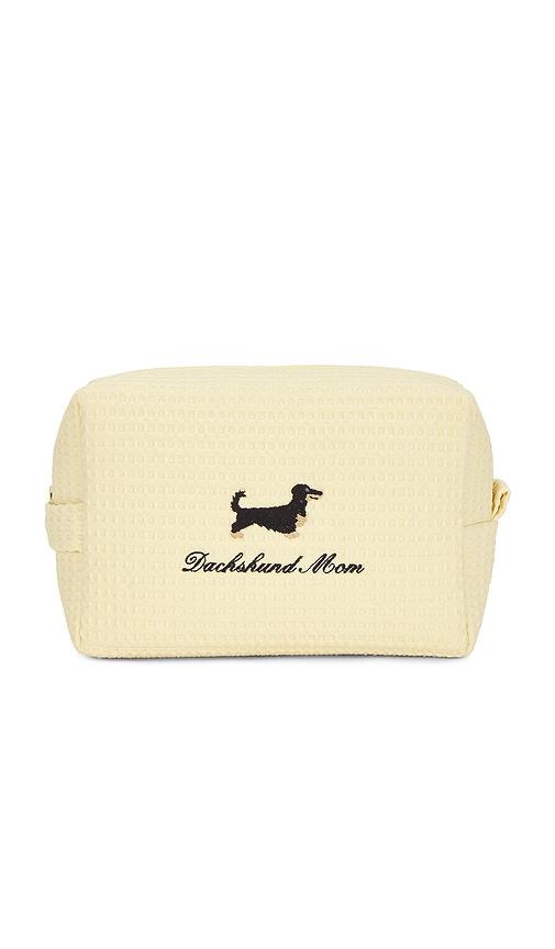 abbode daschund mom waffle pouch in butter.