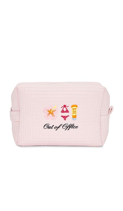 abbode out of office waffle pouch in blush.