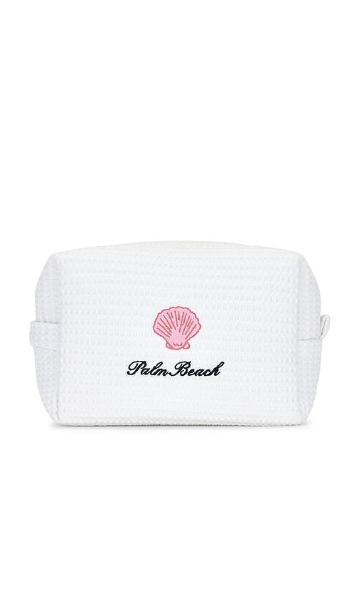 abbode palm beach waffle pouch in cloud.