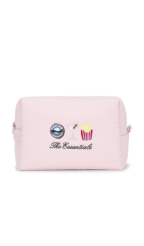 abbode snack time waffle pouch in peony.
