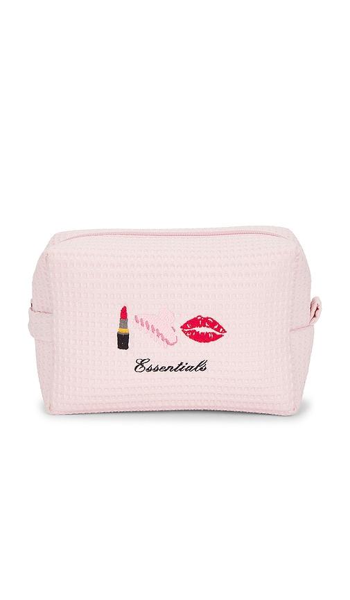 abbode the essentials waffle pouch in blush.