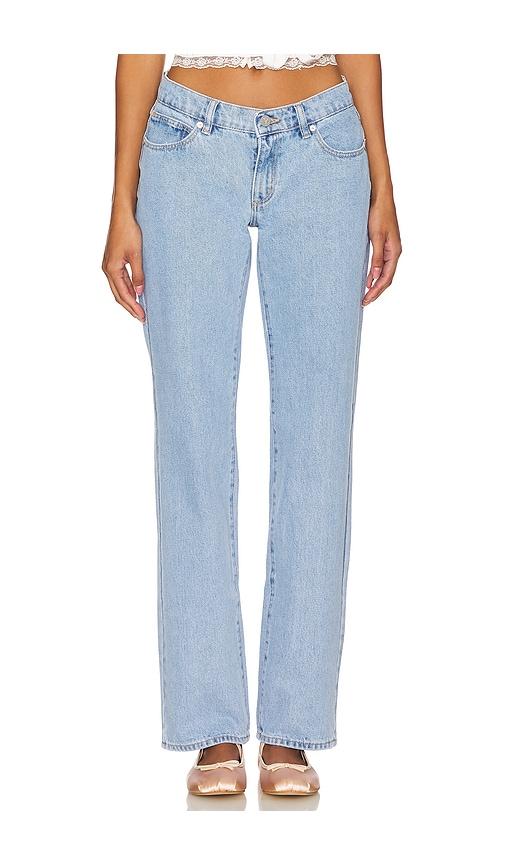 abrand 99 straight jeans in denim-light. - size 32 (also in 33, 34)