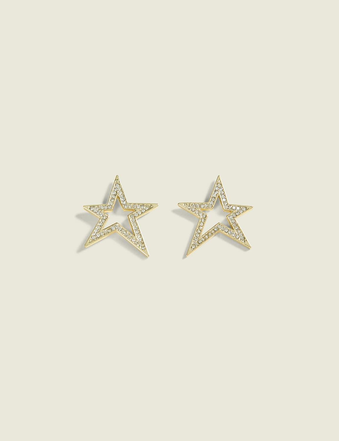 abstract star stud earrings