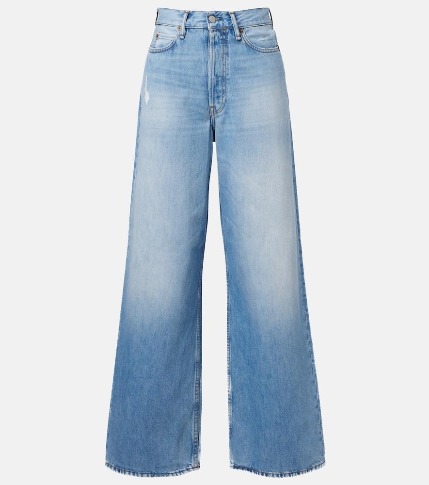 acne studios 1981 mid-rise wide-leg jeans