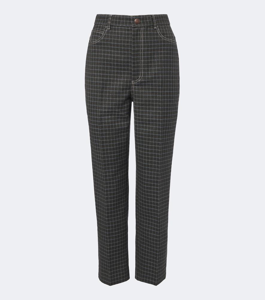 acne studios checked straight pants