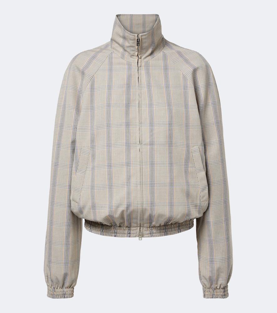 acne studios checked technical jacket