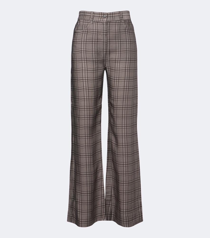 acne studios checked wide-leg pants
