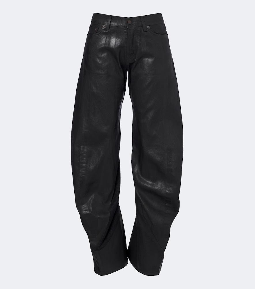 acne studios coated barrel-leg jeans