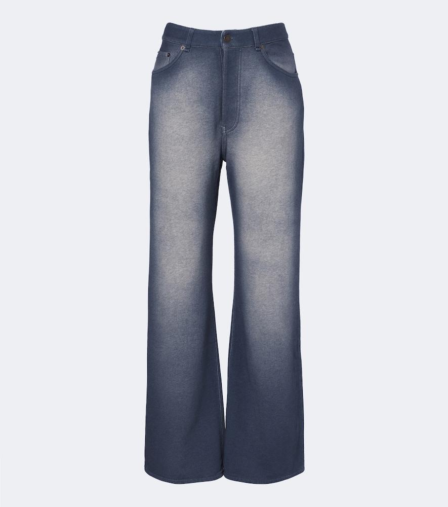 acne studios cotton fleece wide-leg pants