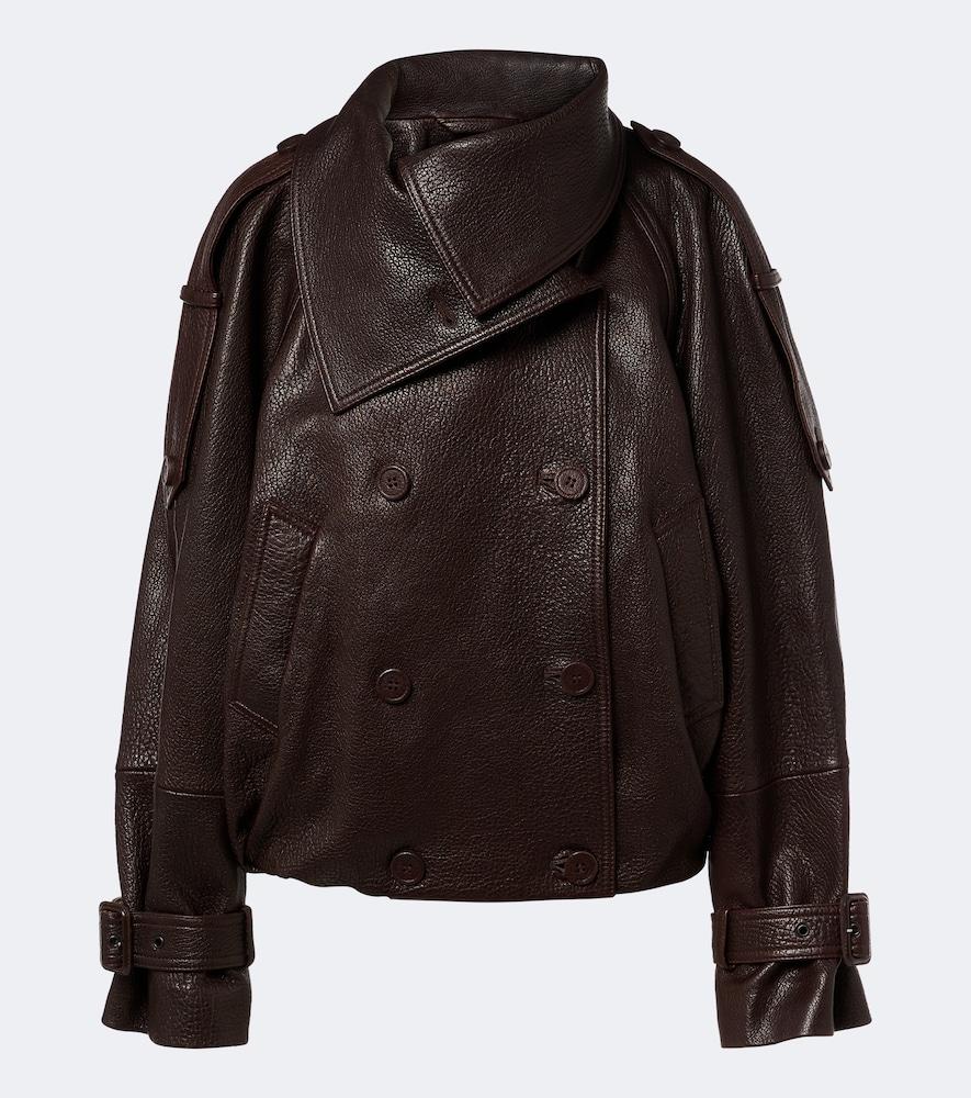 acne studios cropped leather jacket