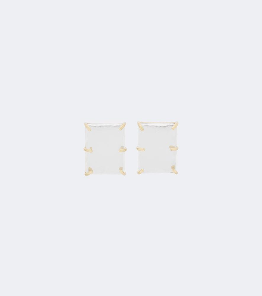 acne studios crystal-embellished earrings