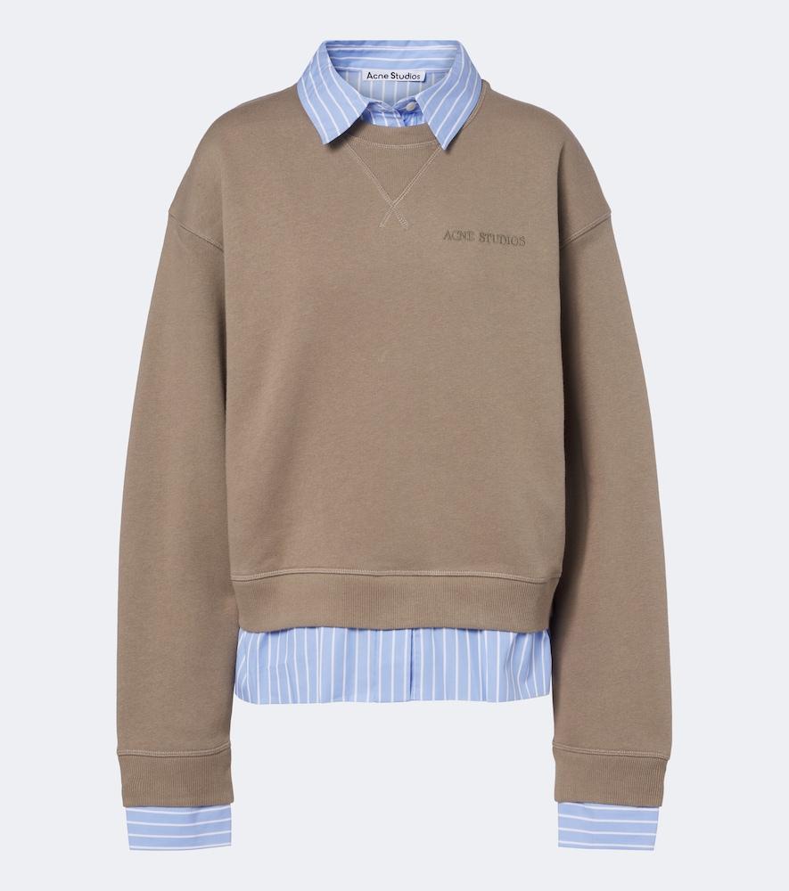 acne studios layered cotton jersey sweatshirt